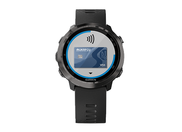Garmin Watch with UKRFCU card example digital ewallet